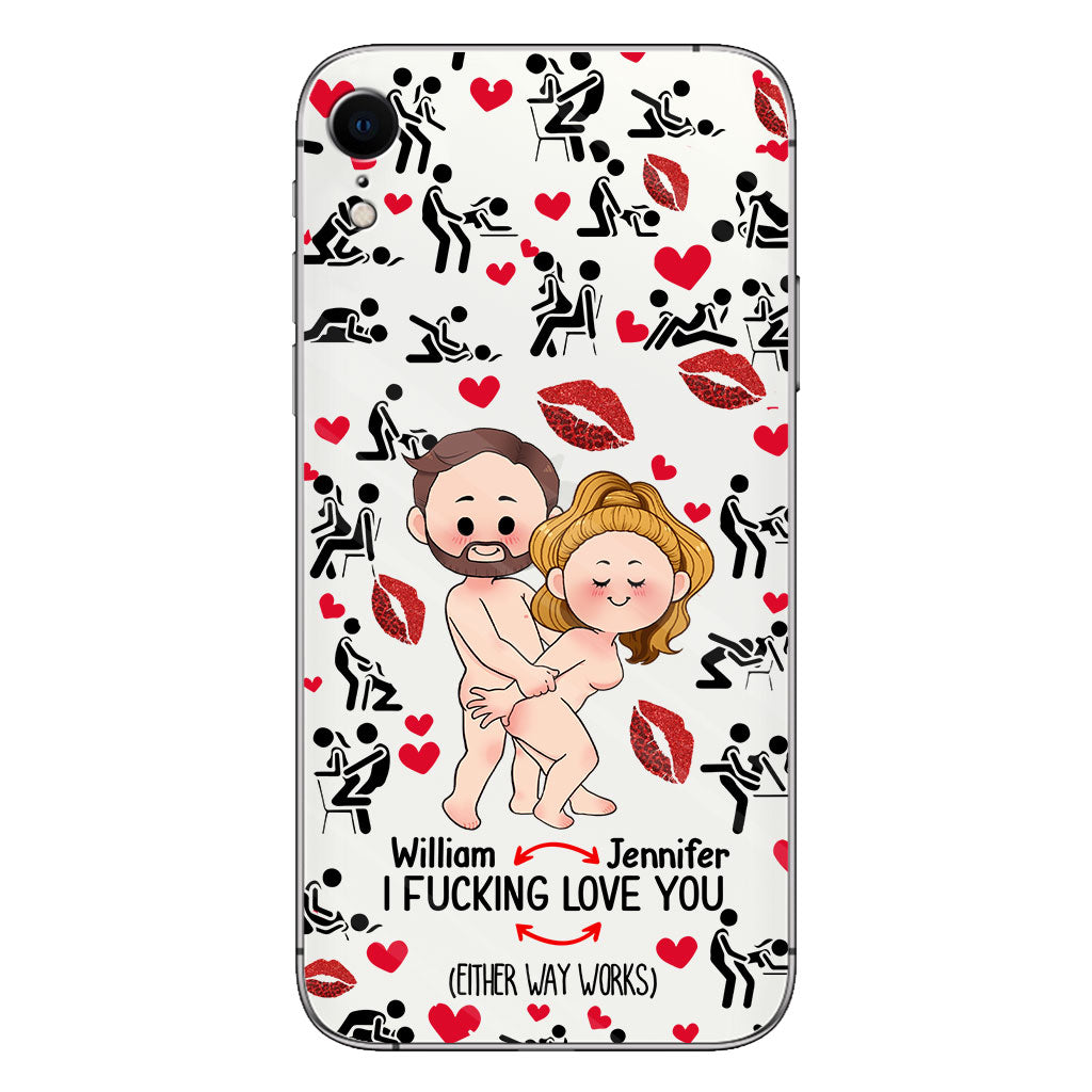 I Love You - gift for husband, wife, boyfriend, girlfriend - Personalized Clear Phone Case