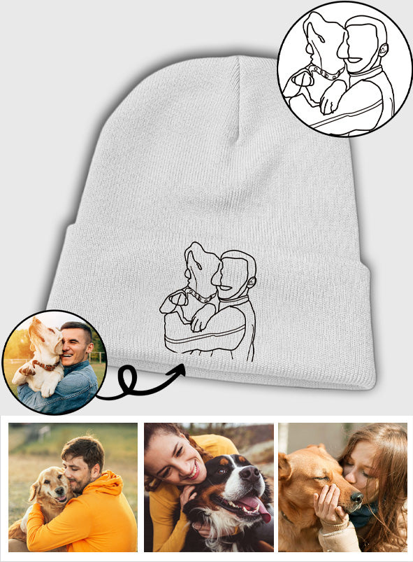 Individuelles Foto – Personalisierte Hunde-Mütze mit Stickerei