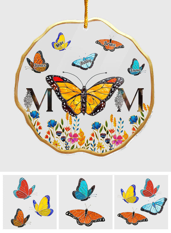 Butterfly Mother - Personalized Mother Transparent Ornament