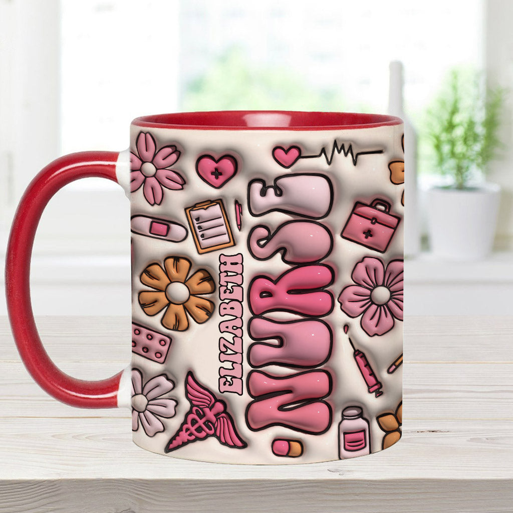 Nurse Life Inflated - Personalized Nurse Accent Mug