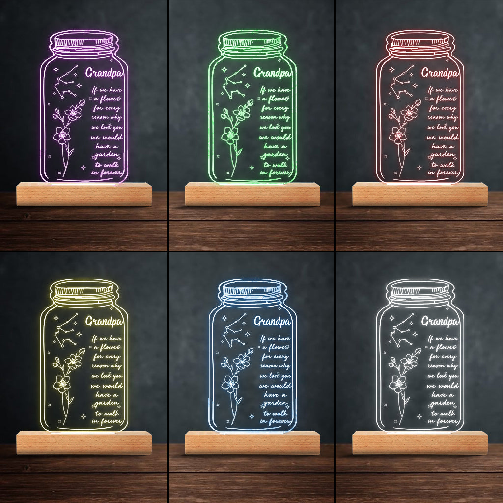 If I Had A Star Birth Flower Zodiac Sign - Gift for mom, grandma, daughter, wife, girlfriend, dad, grandpa, boyfriend, husband - Personalized Shaped Plaque Light Base