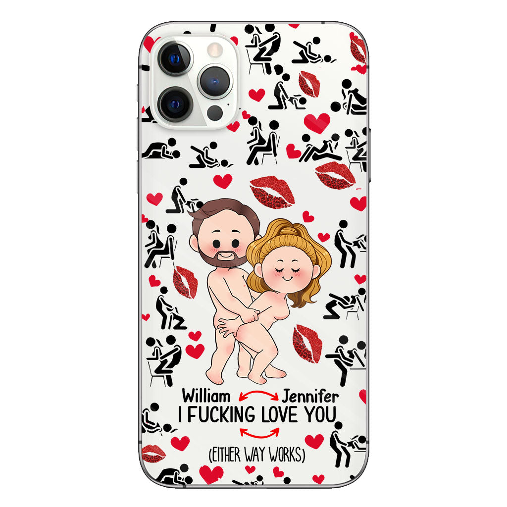 I Love You - gift for husband, wife, boyfriend, girlfriend - Personalized Clear Phone Case