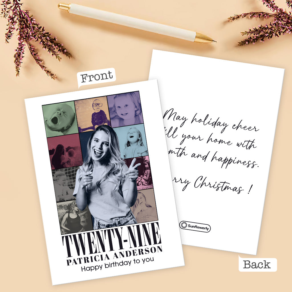 Any Message Card & Photo Upload - Personalized Greeting Card