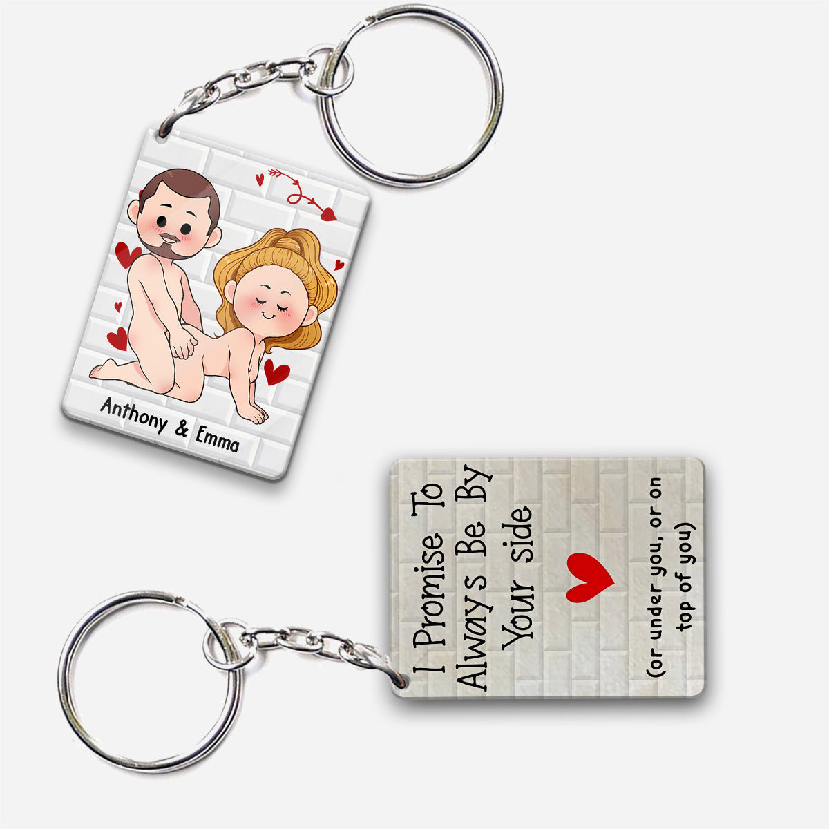 I Just Want You To Be Happy - Couple gift for husband, wife, boyfriend, girlfriend - Personalized Keychain