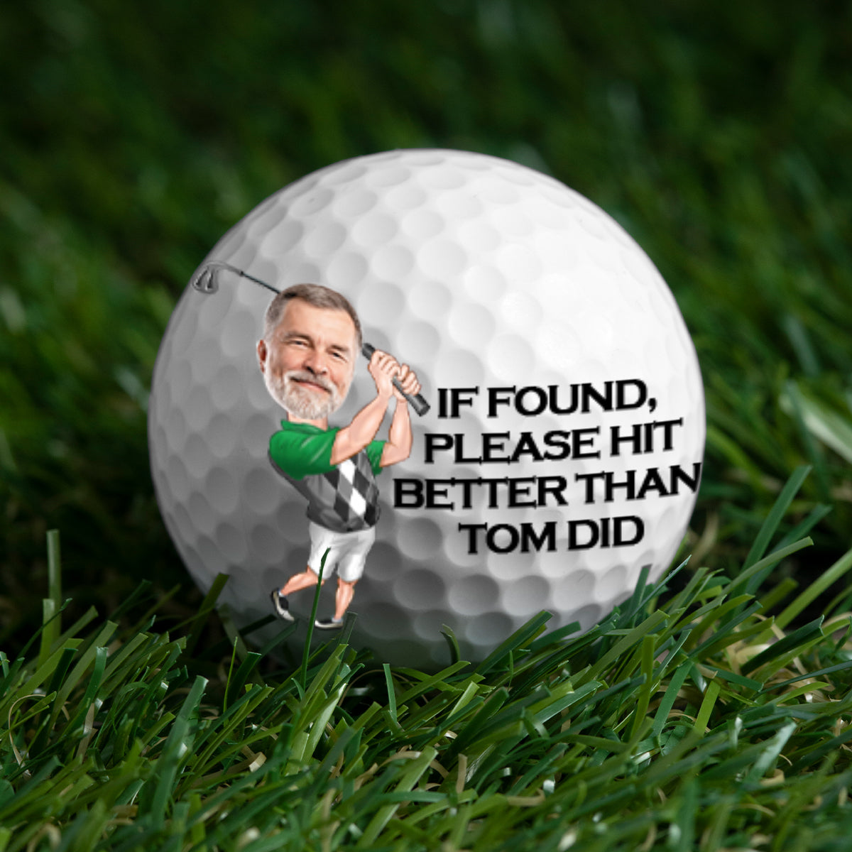 If Found, Please Hit Better - Personalized Golf Ball