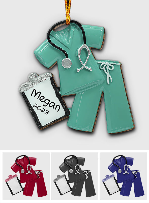 Scrubs Nurse - Personalized Nurse Ornament