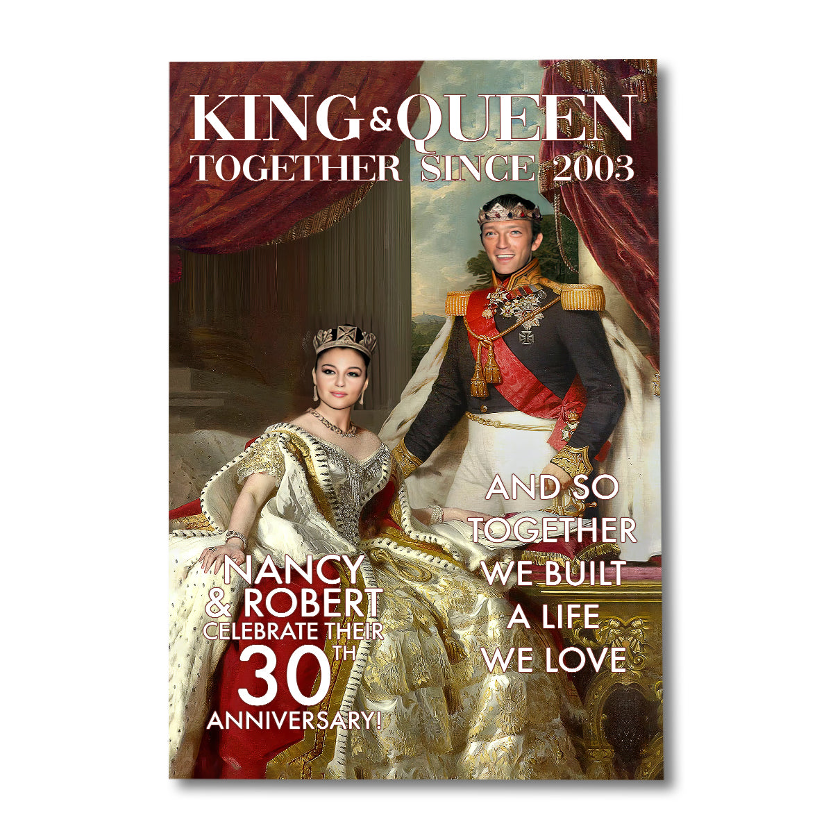 King And Queen - Personalized Husband And Wife Canvas And Poster