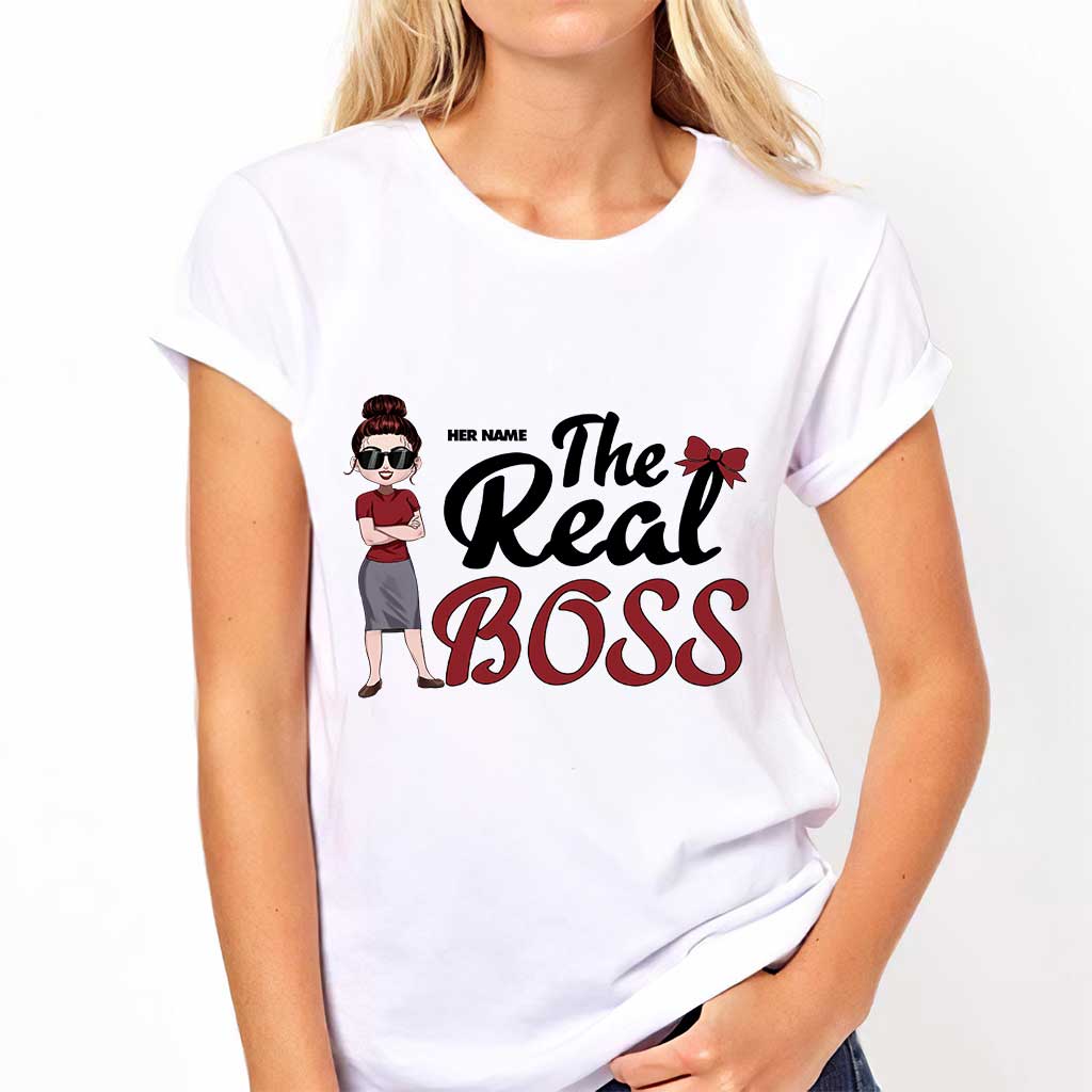 The Boss The Real Boss - Personalized Couple T-shirt and Hoodie