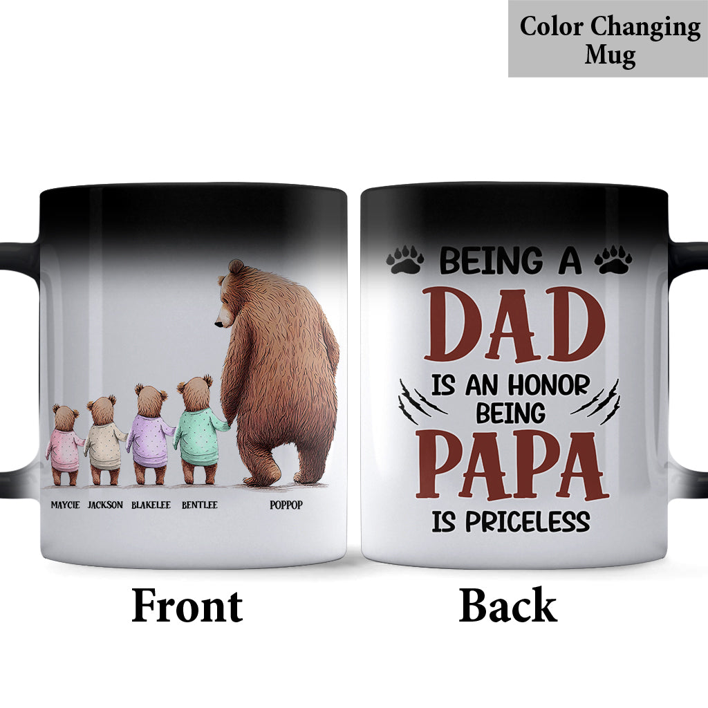 Priceless Papa Bear - Personalized Father's Day Grandpa Mug