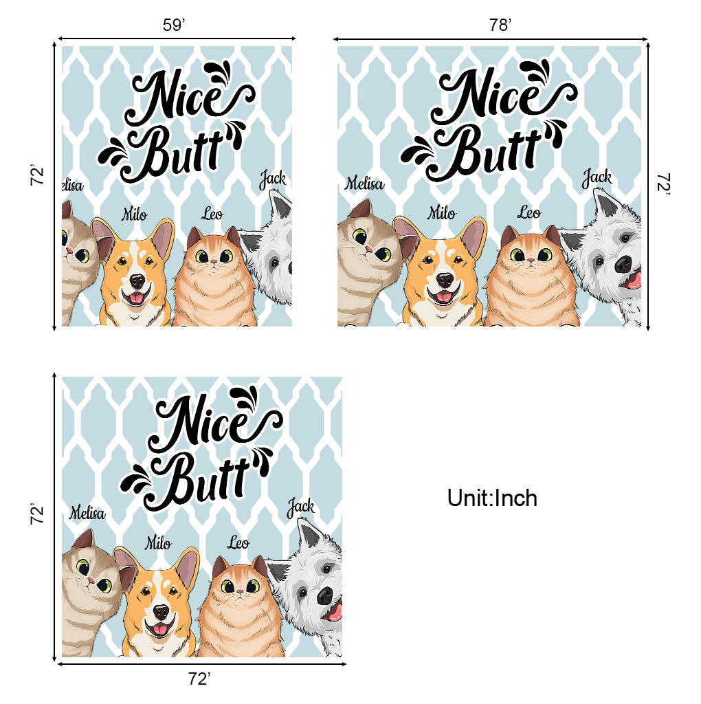 Nice butt - Dog gift for dog lover, cat lover - Personalized Shower Curtain