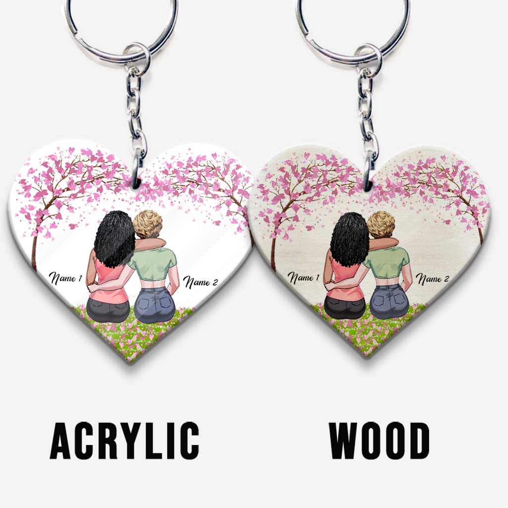 Besties For The Resties - Personalized Bestie Keychain (Printed On Both Sides)