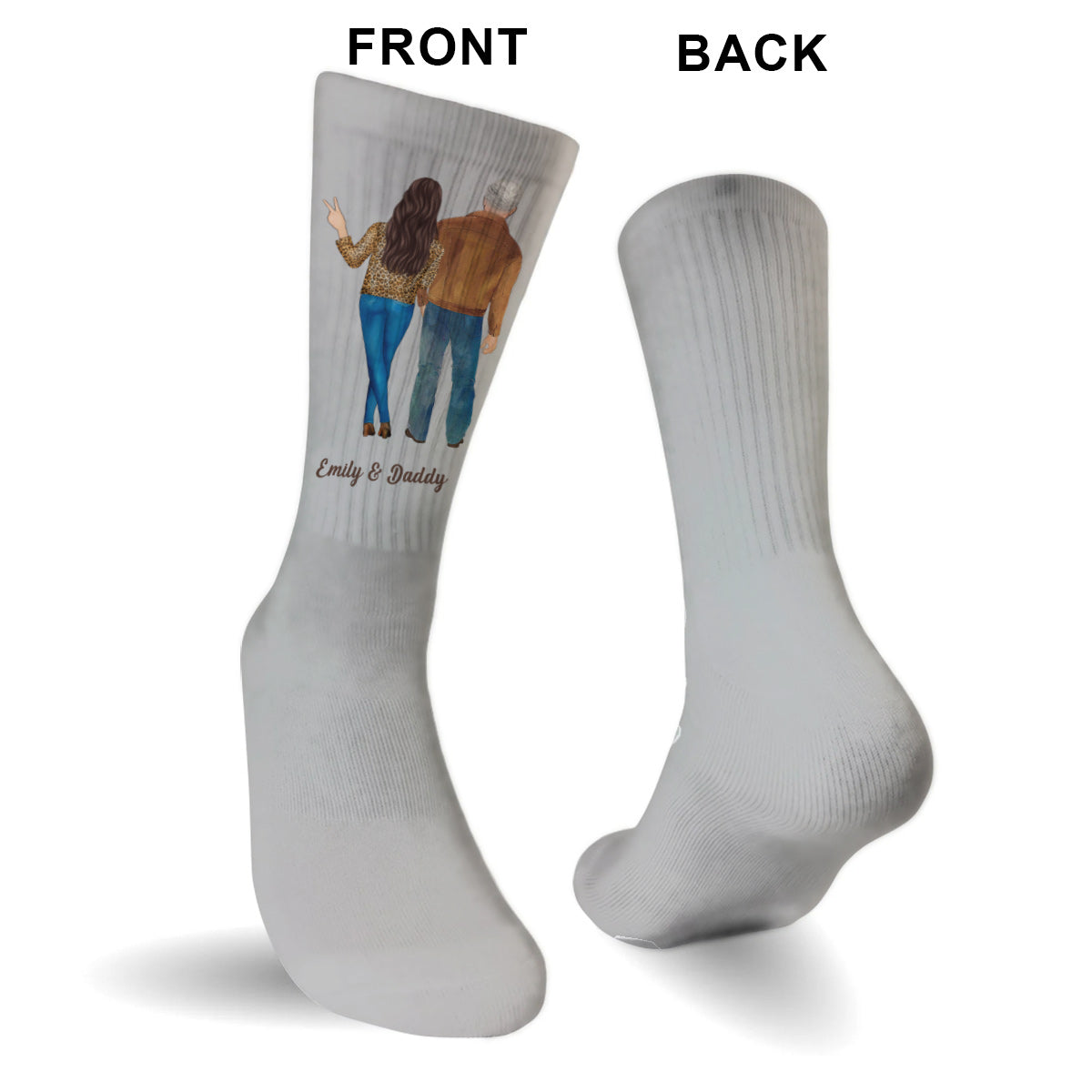 Like Father Like Daughter - Personalized Father Socks