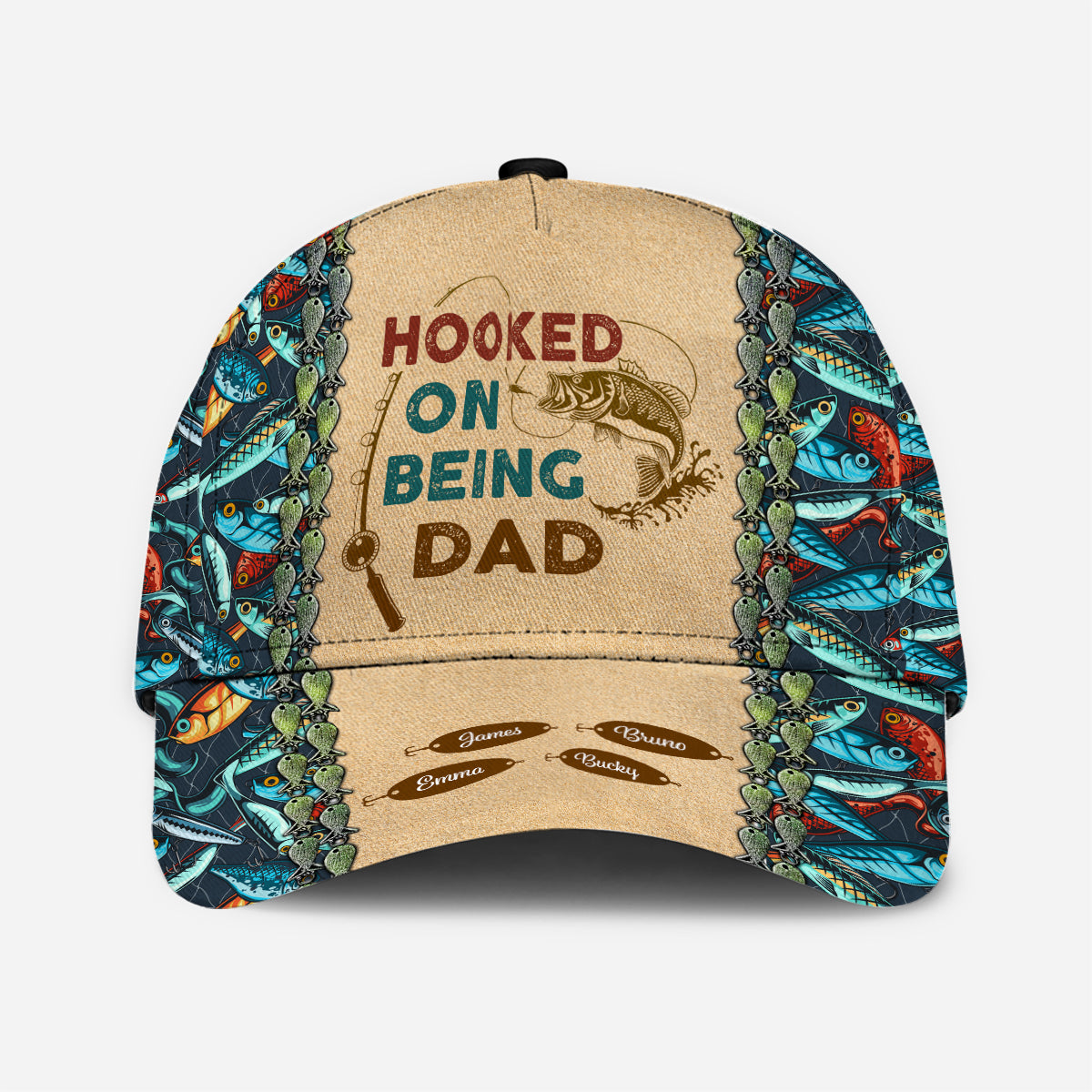 Hooked On Being Daddy - Personalized Fishing Classic Cap
