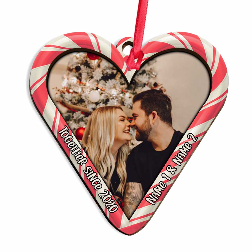 Together Since - Personalized Christmas Couple Layered Wood Ornament