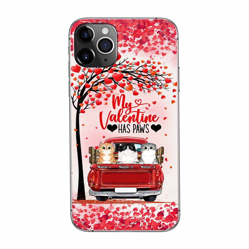Ma Valentine a des pattes - Coque de téléphone personnalisée pour chat