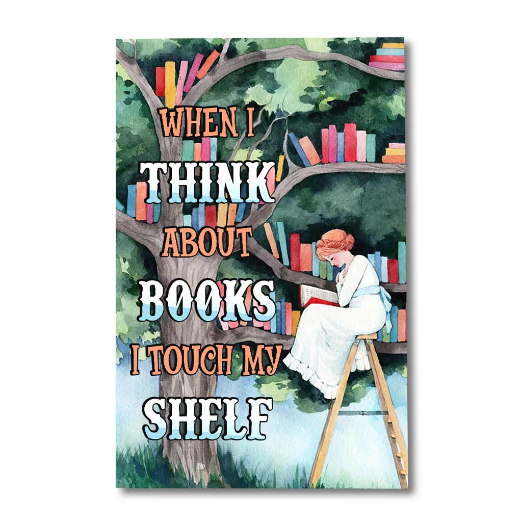 Wenn ich an Bücher denke – Leinwand und Poster