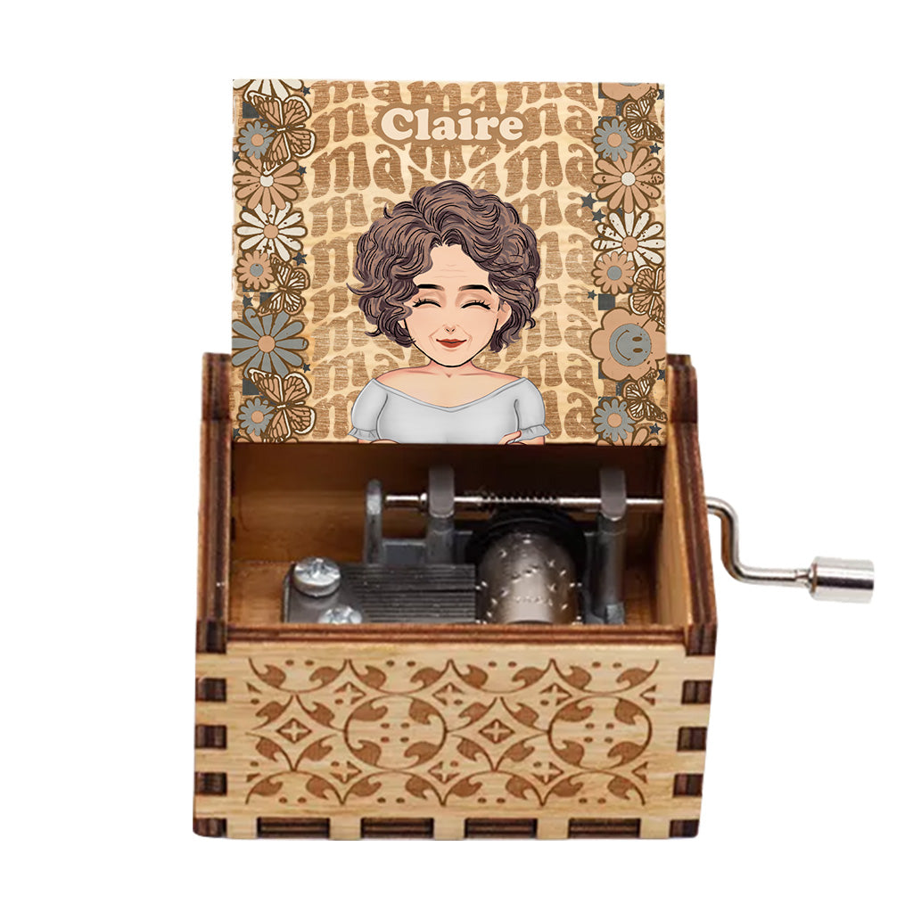 Retro Mama - Personalized Mother's Day Mother Hand Crank Music Box