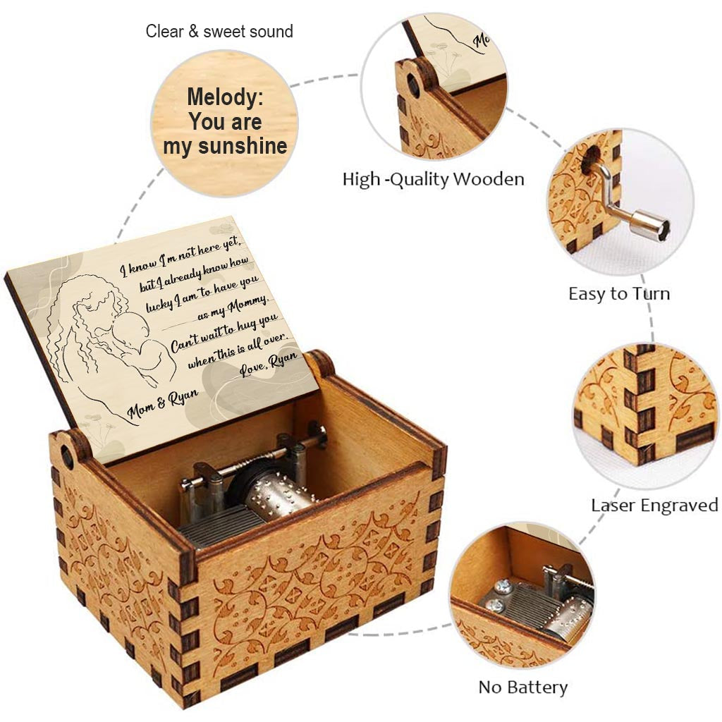 Can't Wait To Hug You When This All Over - Personalized Mother's Day Mother Hand Crank Music Box