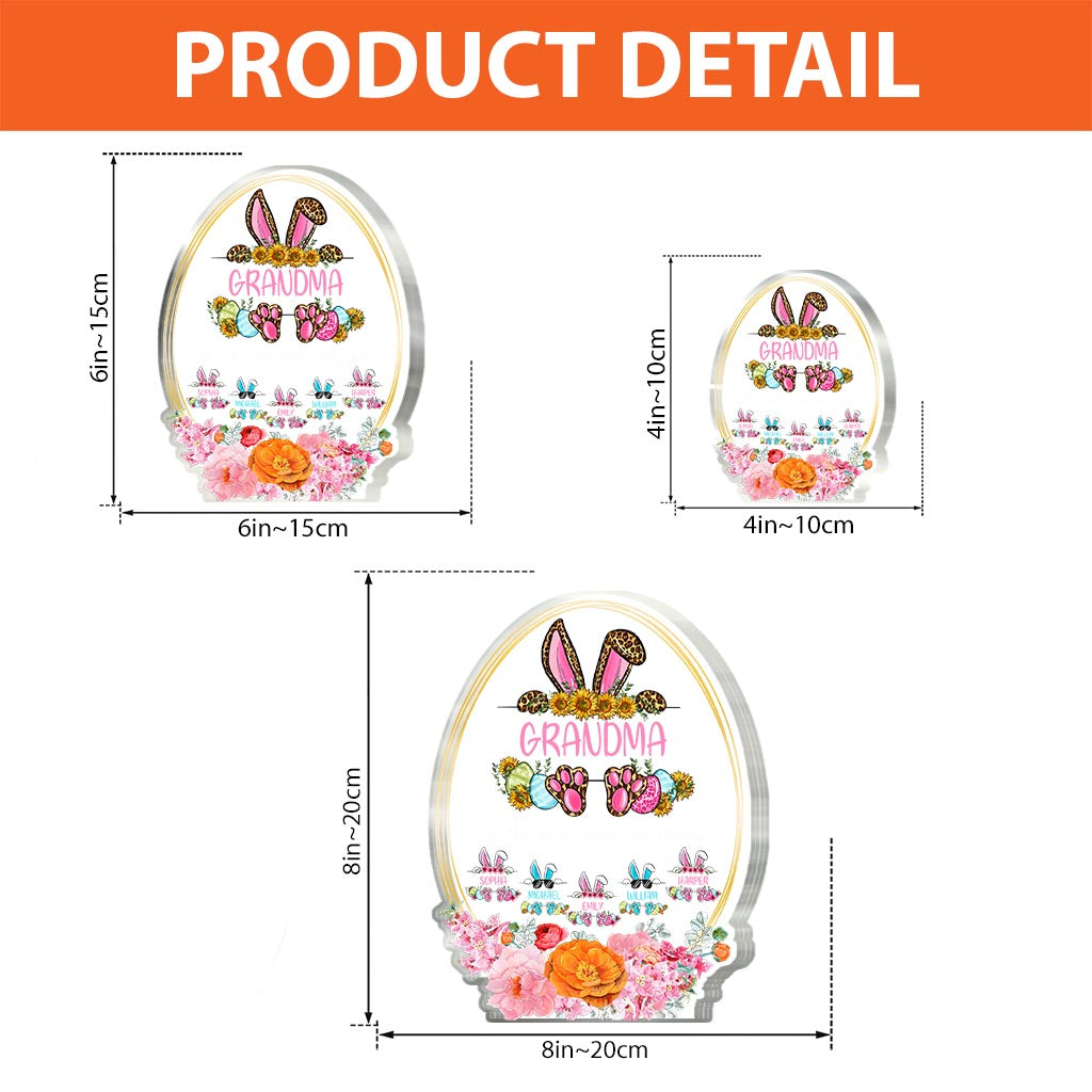 Grandma Of The Most Awesome Peeps - Personalized Mother's Day Easter Day Grandma Custom Shaped Acrylic Plaque