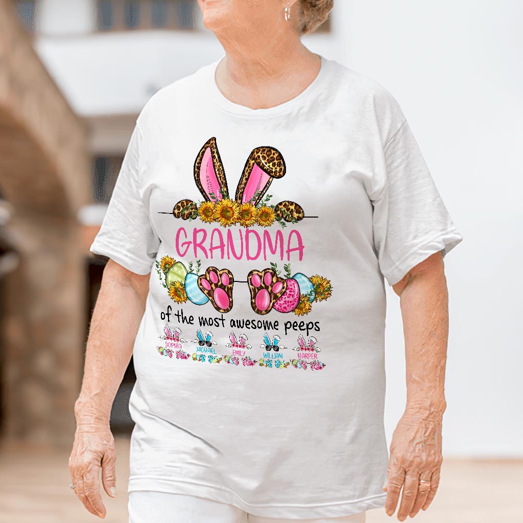 Grandma Of The Most Awesome Peeps - Personalized Mother's Day Easter Day Grandma T-shirt and Hoodie