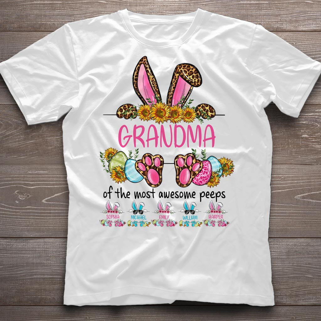 Grandma Of The Most Awesome Peeps - Personalized Mother's Day Easter Day Grandma T-shirt and Hoodie