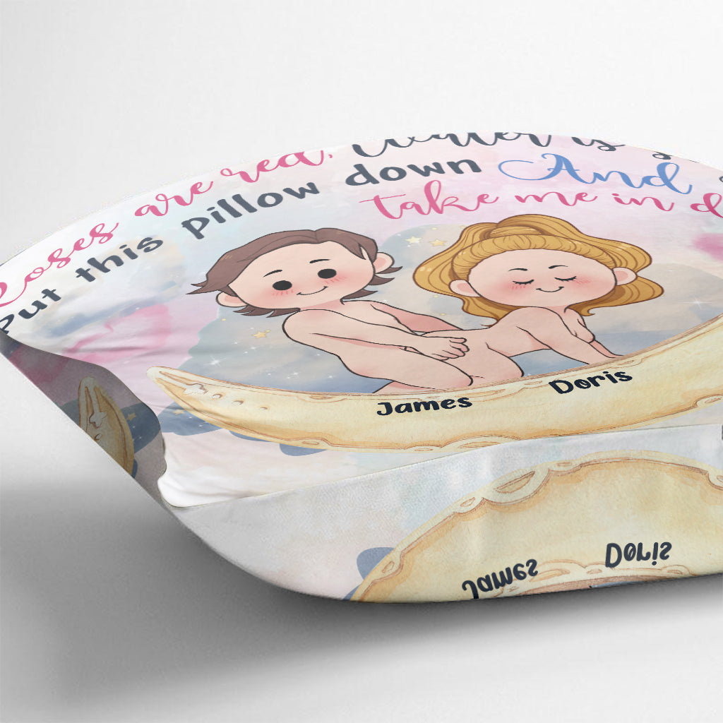 Roses Are Red Water Is Soggy - Personalized Couple Throw Pillow