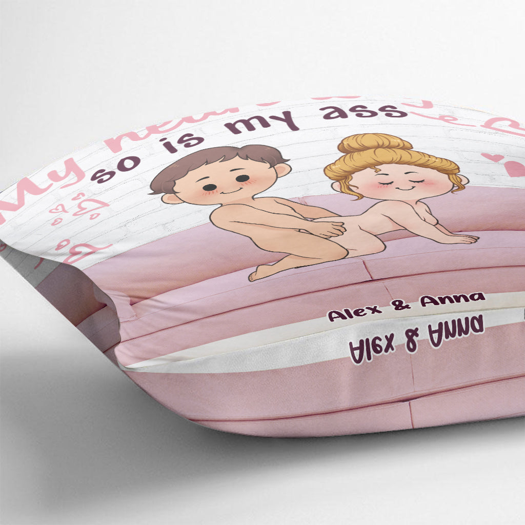 My Heart Is Yours - Personalized Couple Throw Pillow