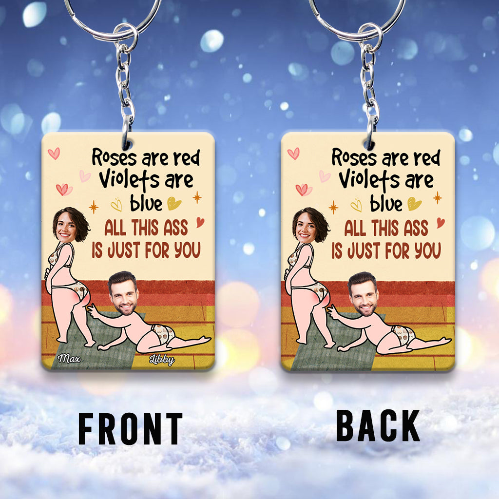 All This A Is Just For You - Personalized Couple Keychain