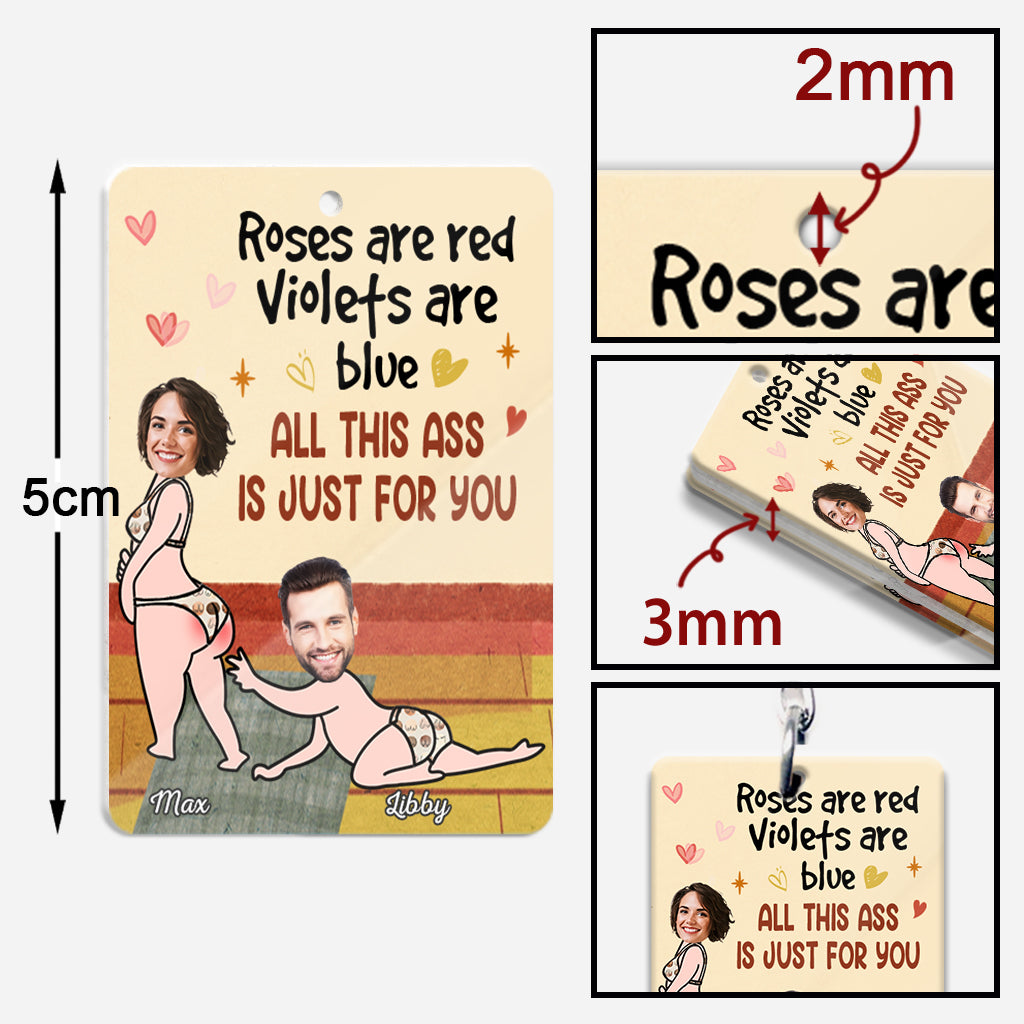 All This A Is Just For You - Personalized Couple Keychain