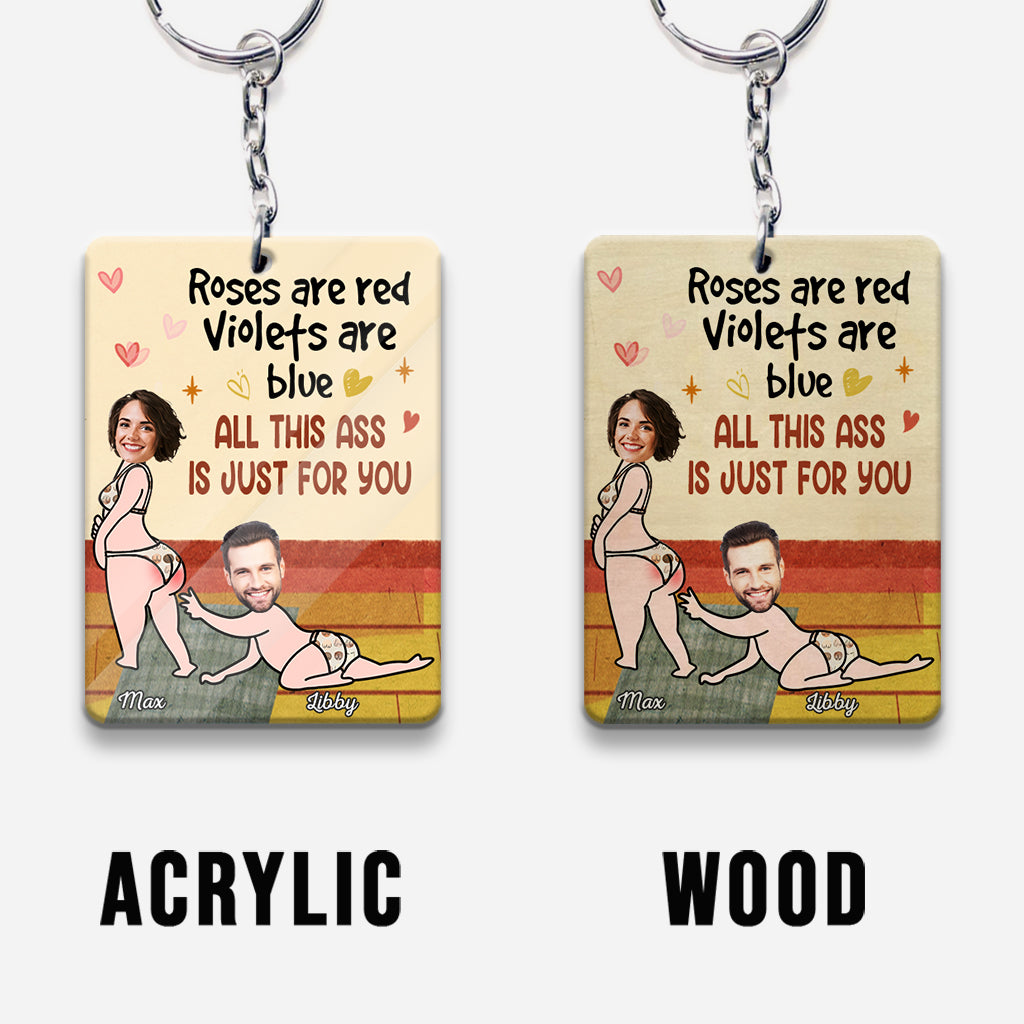 All This A Is Just For You - Personalized Couple Keychain