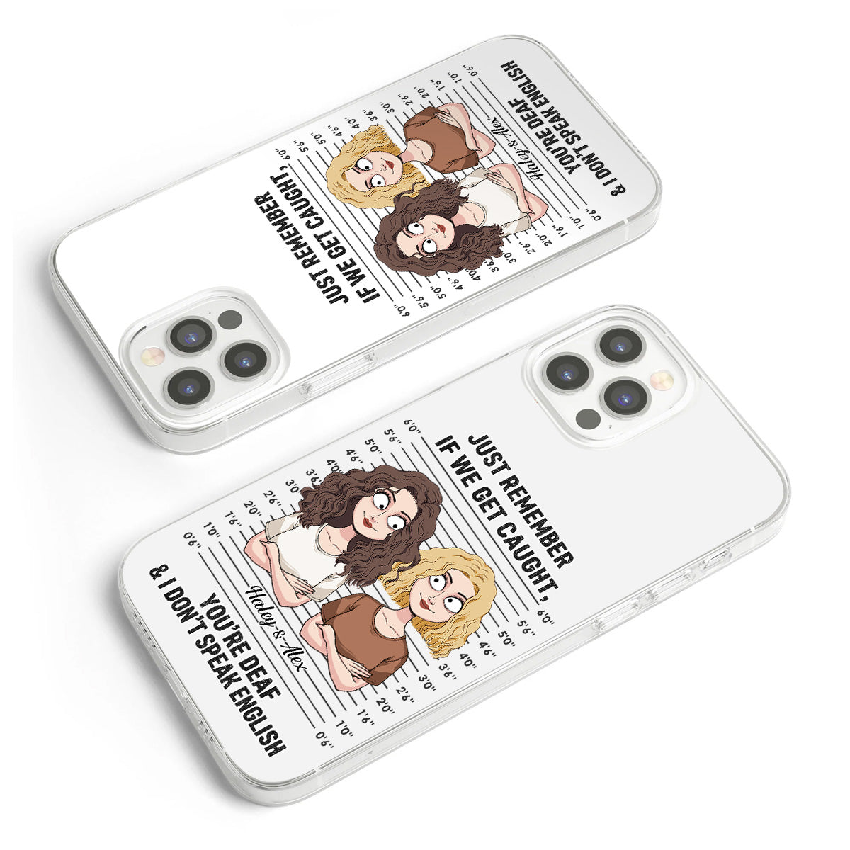 If We Get Caught Partners In Crime - Personalized Bestie Clear Phone Case