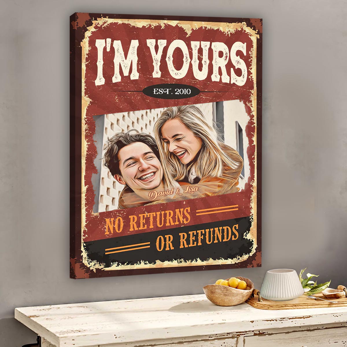 I'm Yours - Personalized Couple Canvas And Poster