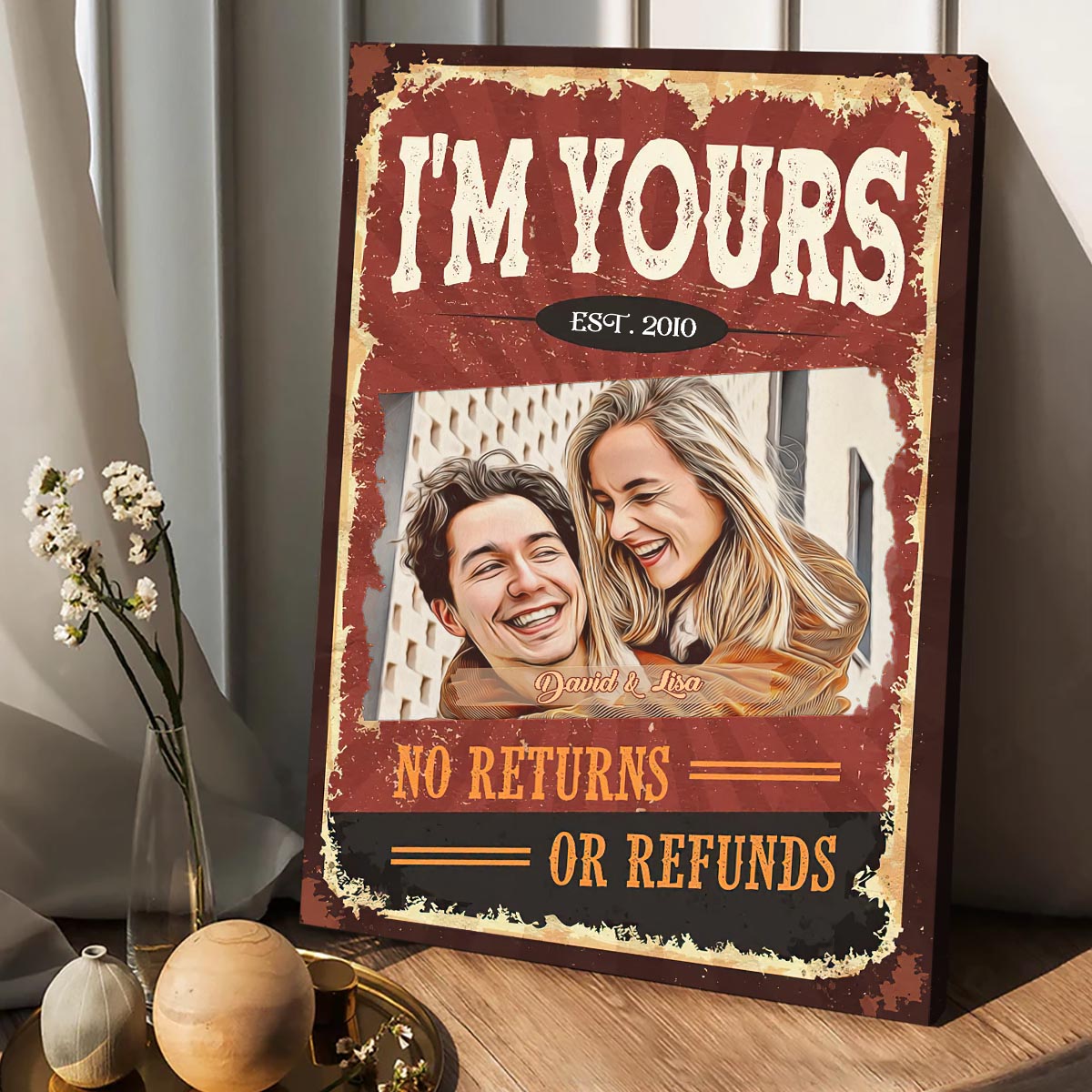 I'm Yours - Personalized Couple Canvas And Poster