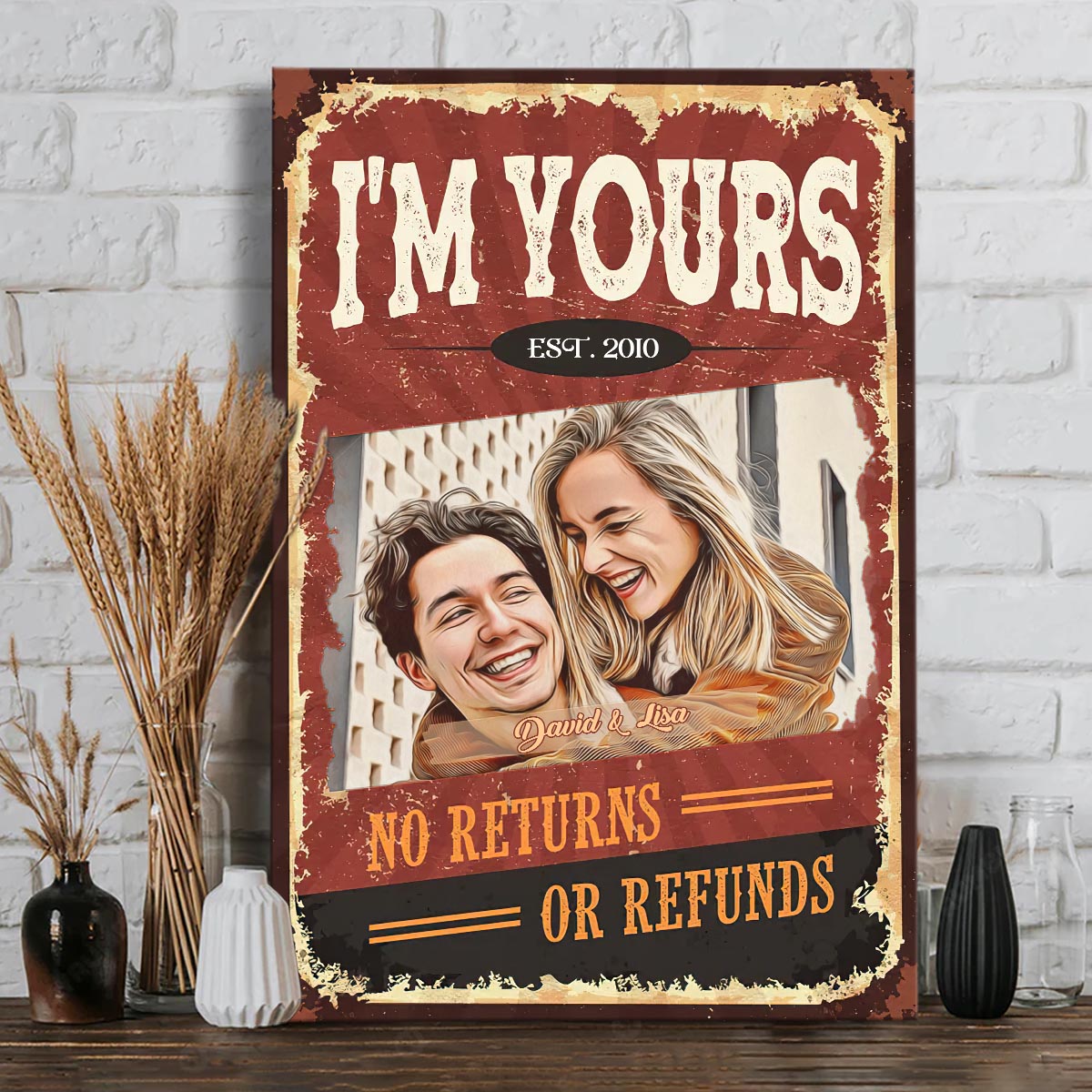 I'm Yours - Personalized Couple Canvas And Poster