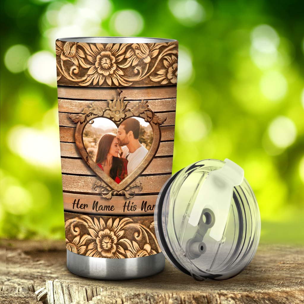 You & Me Make A Perfect We - Personalized Couple Tumbler With 3D Pattern Print