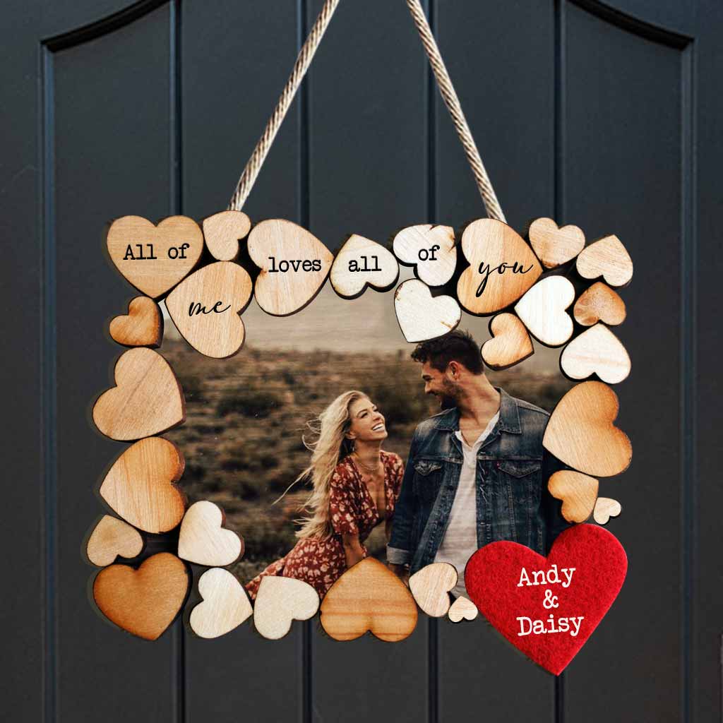 Love All Of You - Personalized Couple Wood Sign