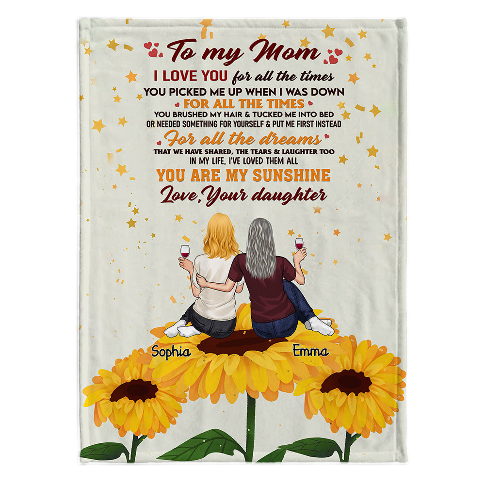 You're My Sunshine - Personalized Mother's day Mother Blanket