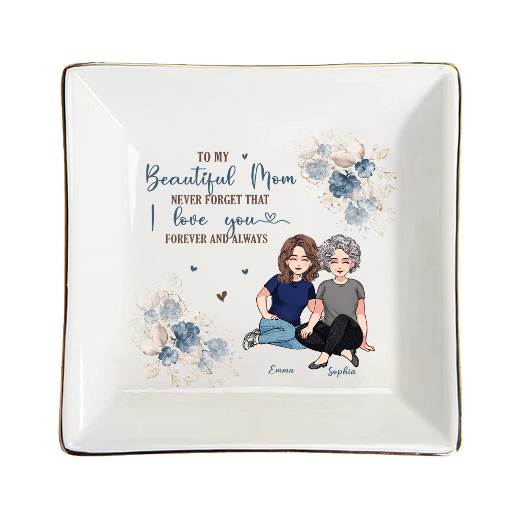To My Beautiful Mom - Personalized Mother's Day Mother Jewelry Dish