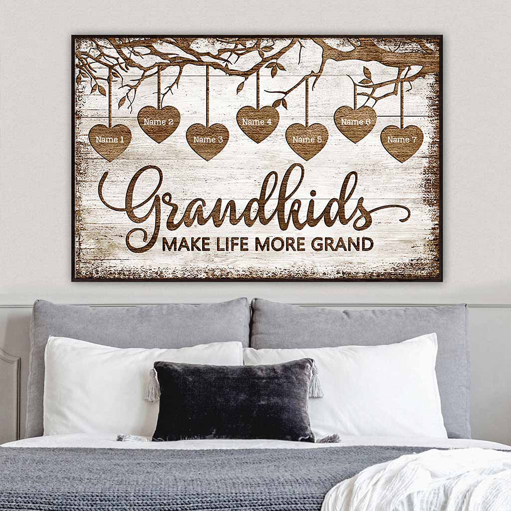 Grandkids Make Life More Grand - Personalized Grandma Poster 092021