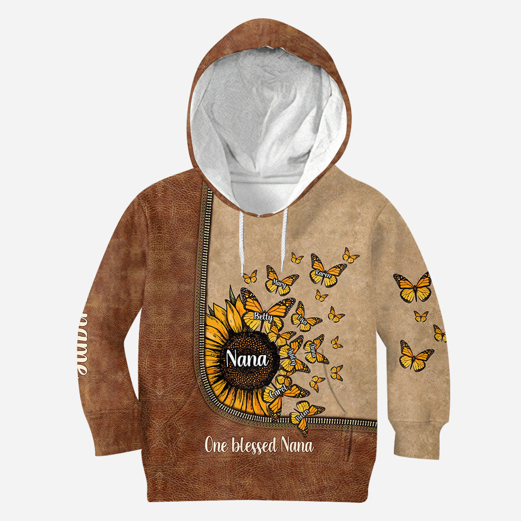 Beautiful Sunflower My Greatest Blessings - Personalized Grandma Hoodie and Leggings