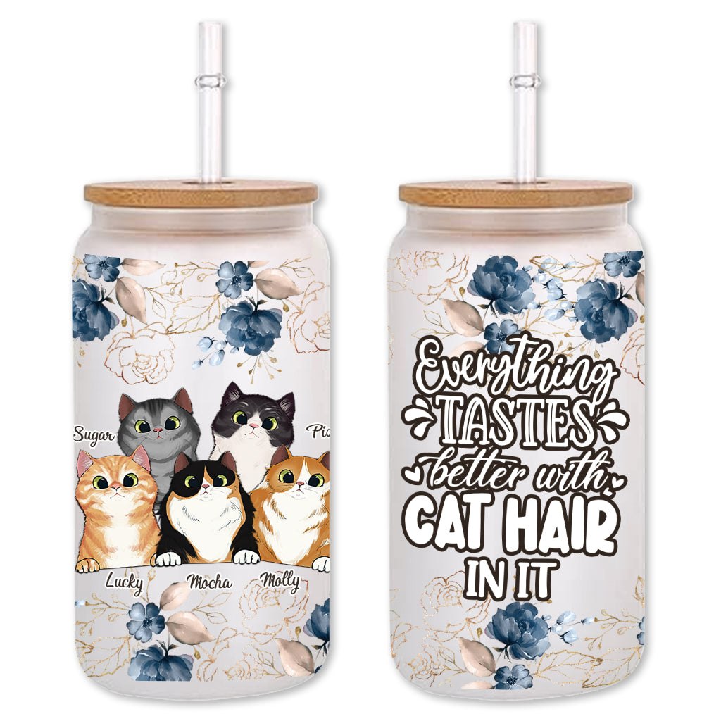 Alles schmeckt besser – Katzengeschenk für Hundeliebhaber – personalisiertes Dosenglas