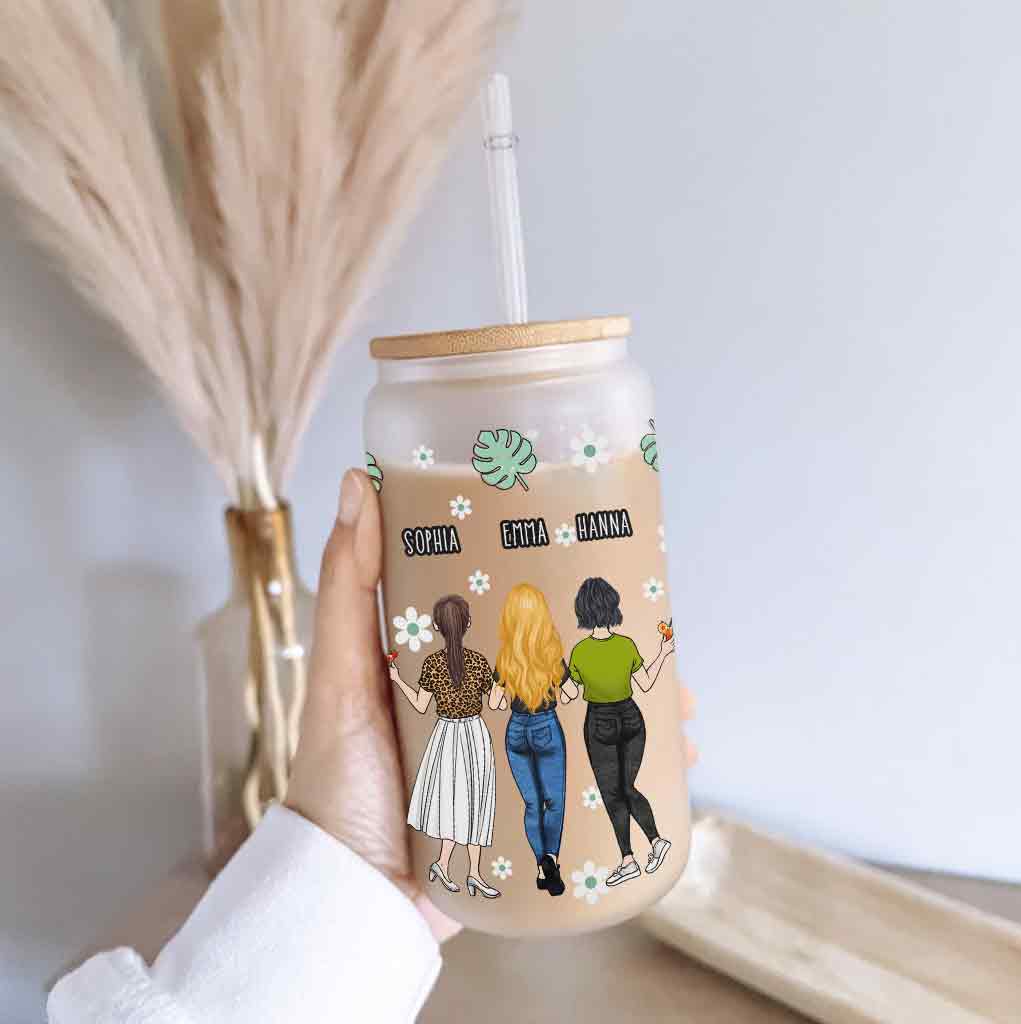 Besties Forever - Personalized Bestie Can Glass