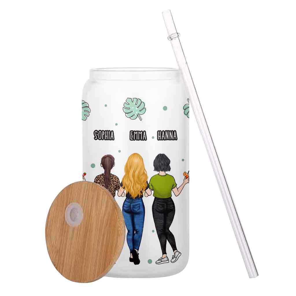 Besties Forever - Personalized Bestie Can Glass