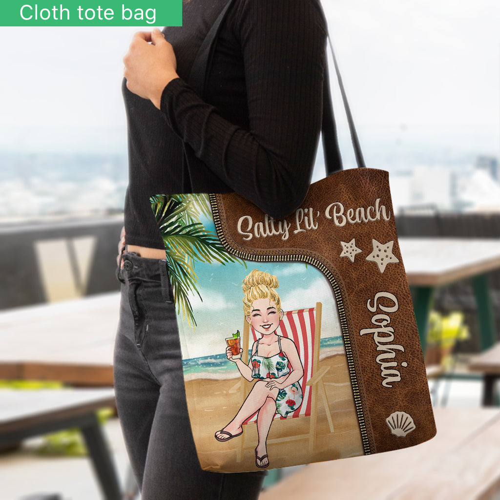 Salty Lil' Beach - Personalized Sea Lover Tote Bag