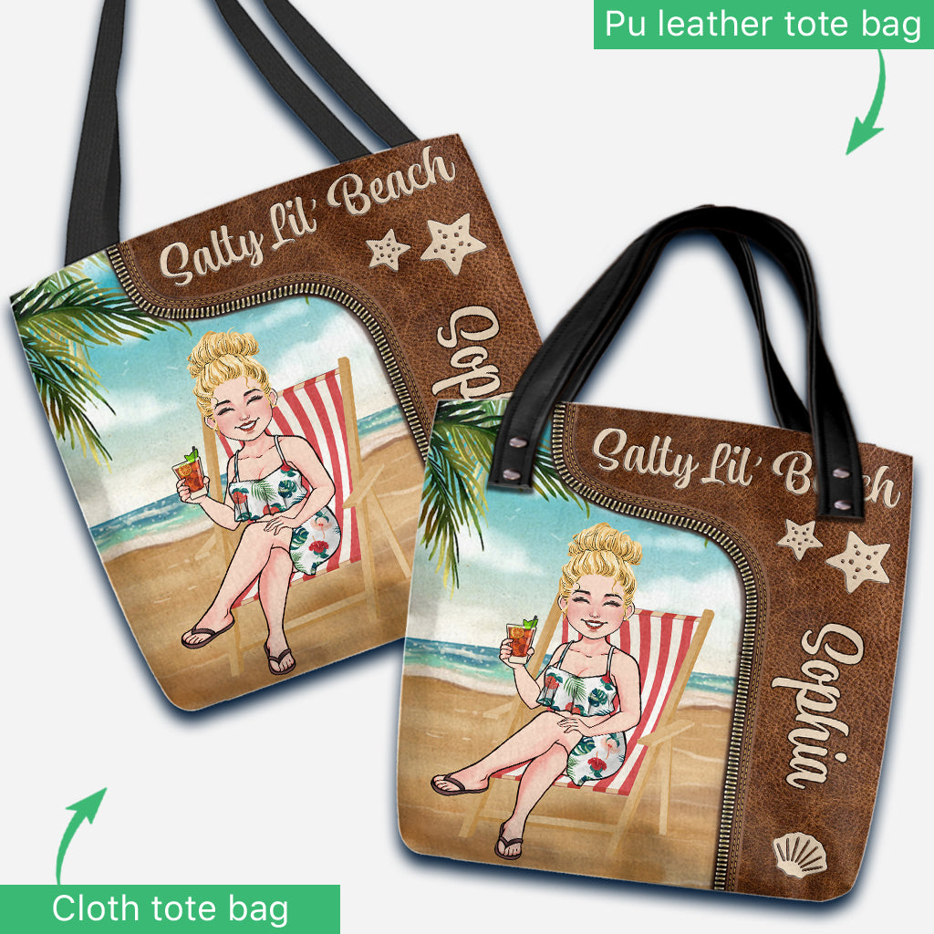 Salty Lil' Beach - Personalized Sea Lover Tote Bag
