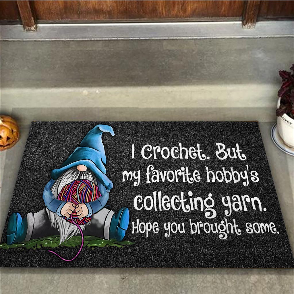 I Crochet Coir Pattern Print Doormat