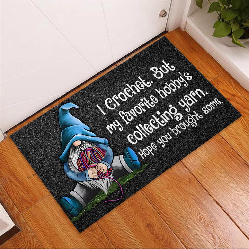 I Crochet Coir Pattern Print Doormat