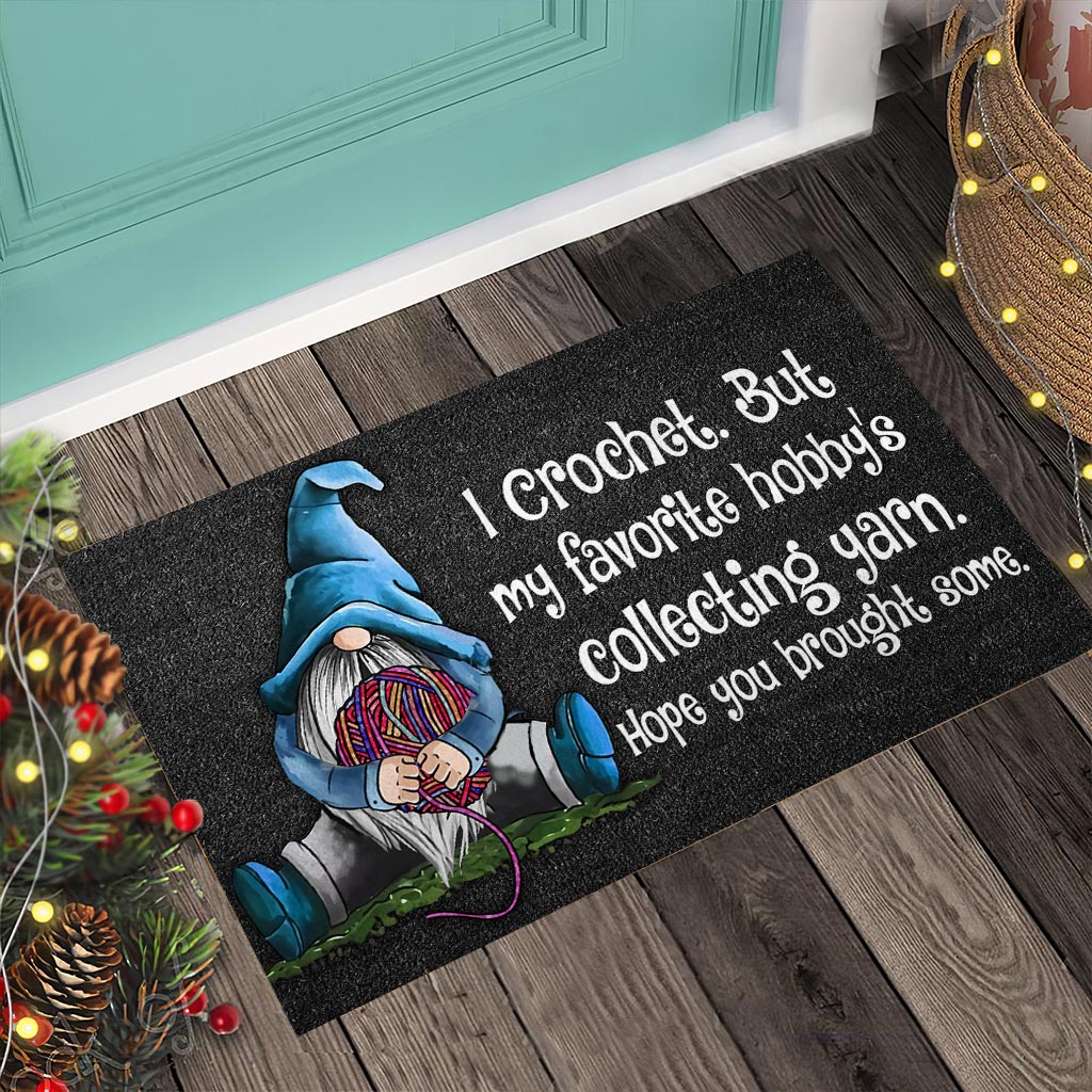 I Crochet Coir Pattern Print Doormat
