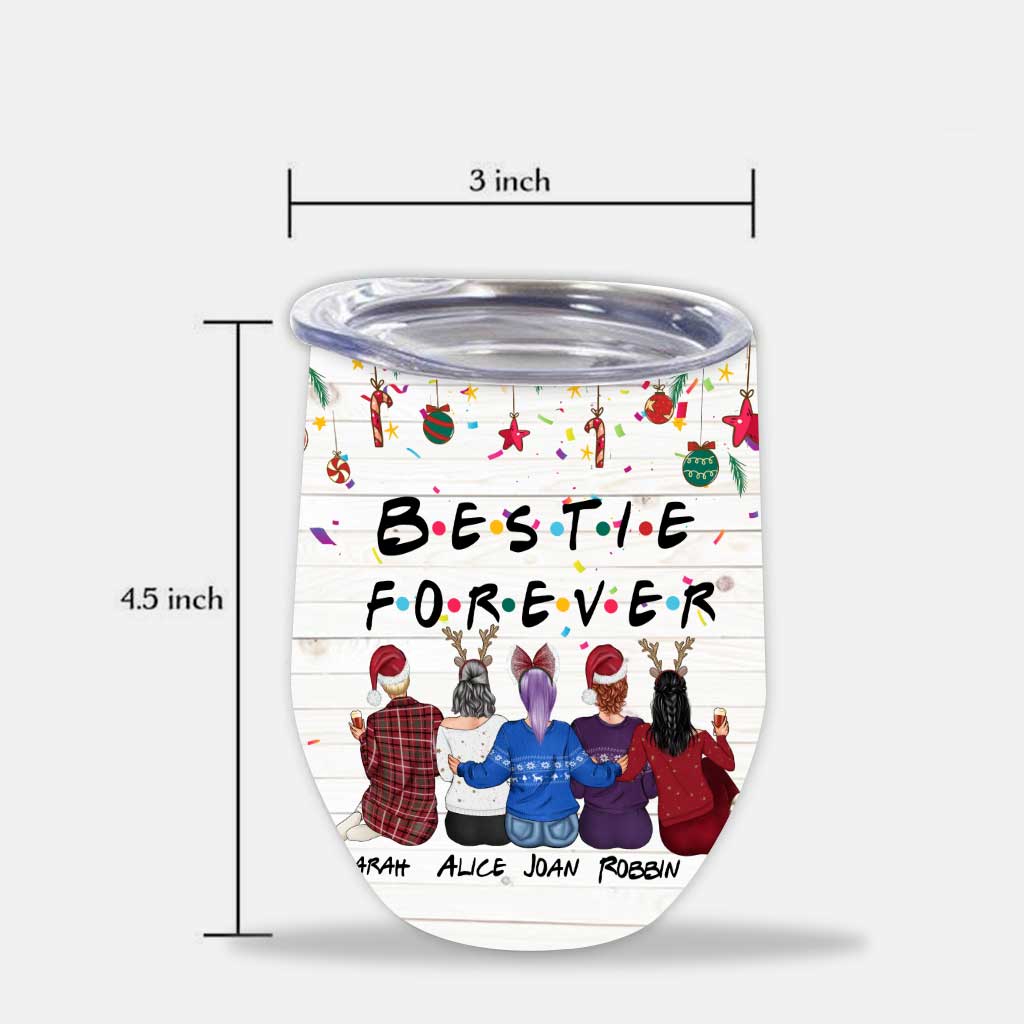 I'll Be There For You When The Rain Starts To Pour - Personalized Bestie Wine Tumbler