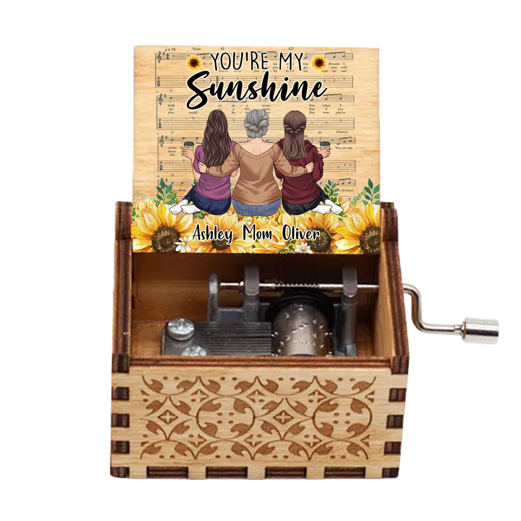 You're My Sunshine - Personalized Mother's Day Mother Hand Crank Music Box